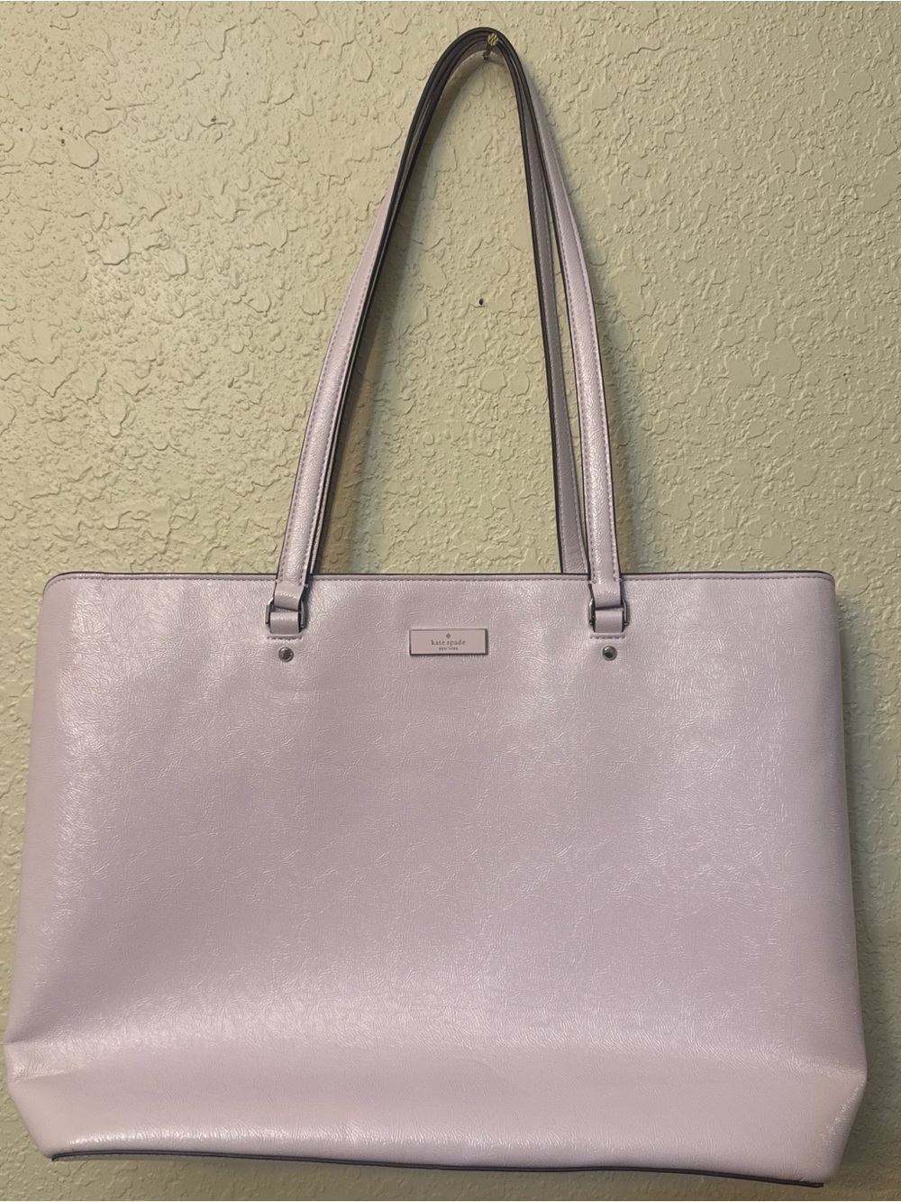 NWT kate spade LILAC MOON Bridget Crinkle Patent Leather Bag